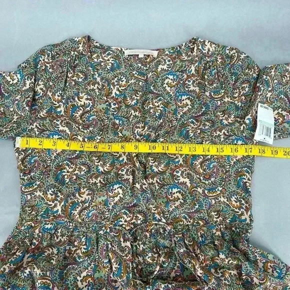 $495 Vanessa Bruno Midi Dress Womens XS Boho Paisley Cottagecore Soft Girl - Picture 11 of 16